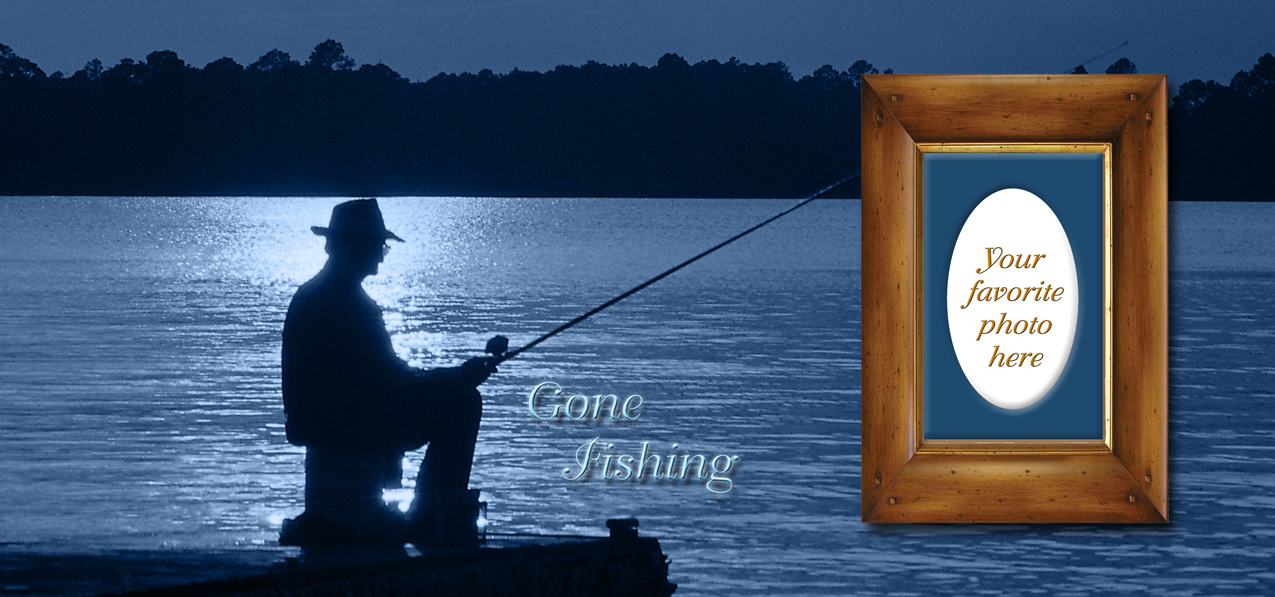 Gone Fishing (Dock) Blue